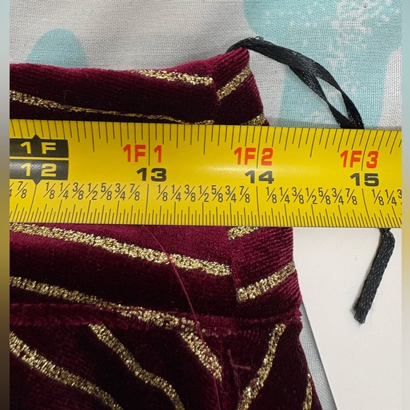 Unique Vintage Burgundy Velvet And Gold Skirt - Picture 9 of 12